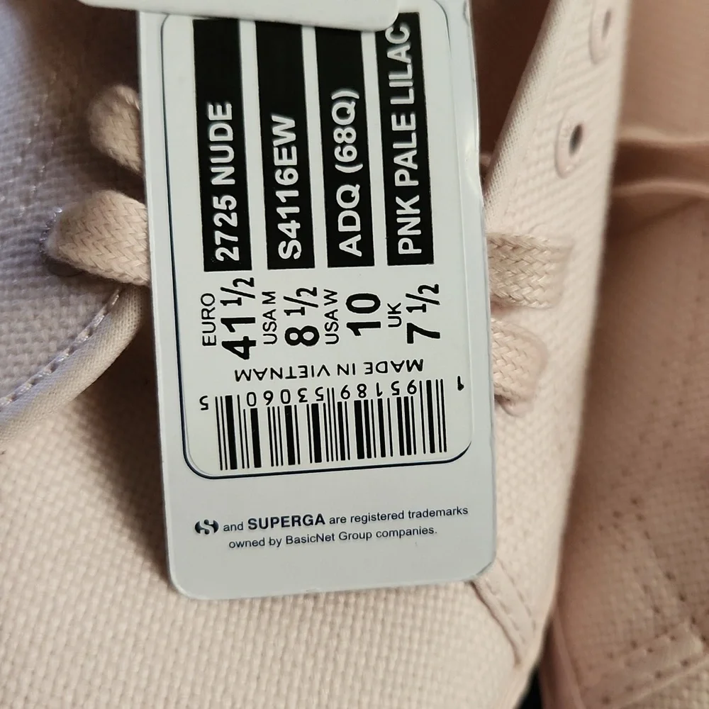 Superga NWT Pink Pale Lilac 2750 Women Sneakers Size 10 - Picture 11 of 11